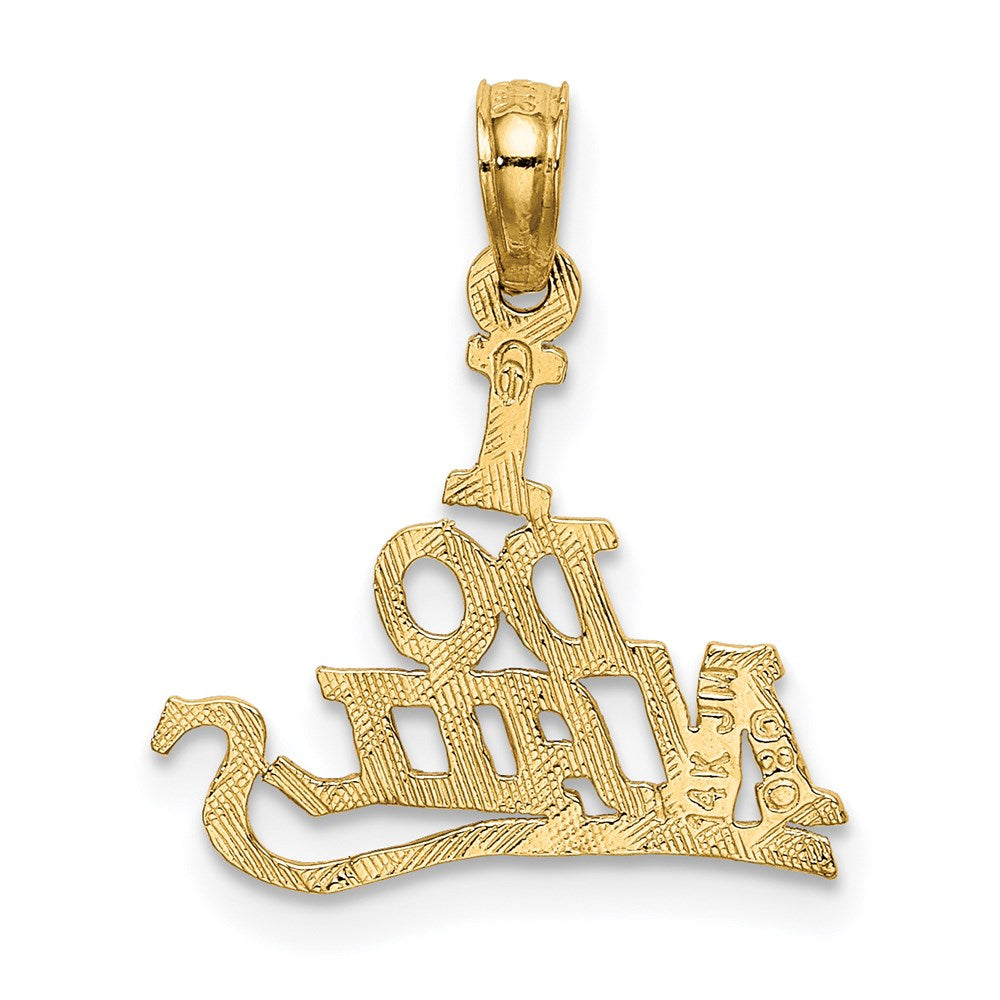 14K Yellow Gold I Do Nails Charm
