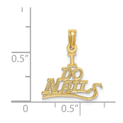 14K Yellow Gold I Do Nails Charm