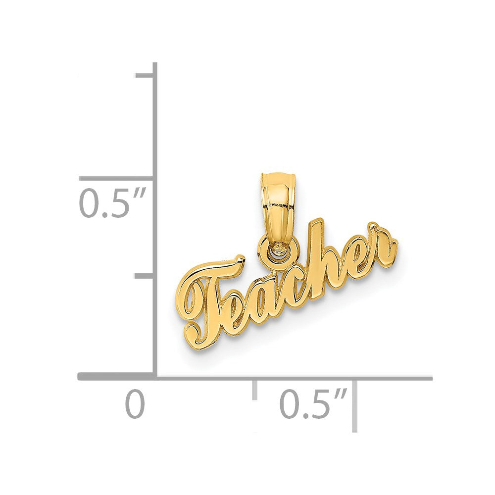 14K Yellow Gold Teacher Charm