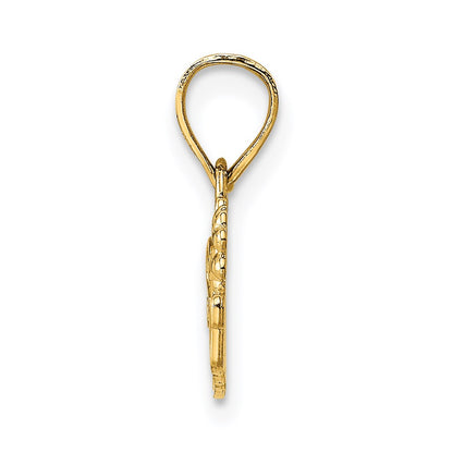 14K Yellow Gold Special Teacher With Flower Charm