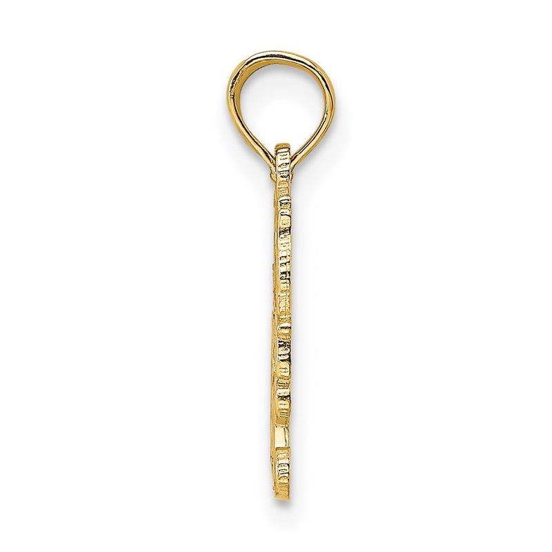 14K Yellow Gold I Heart To Cook Charm