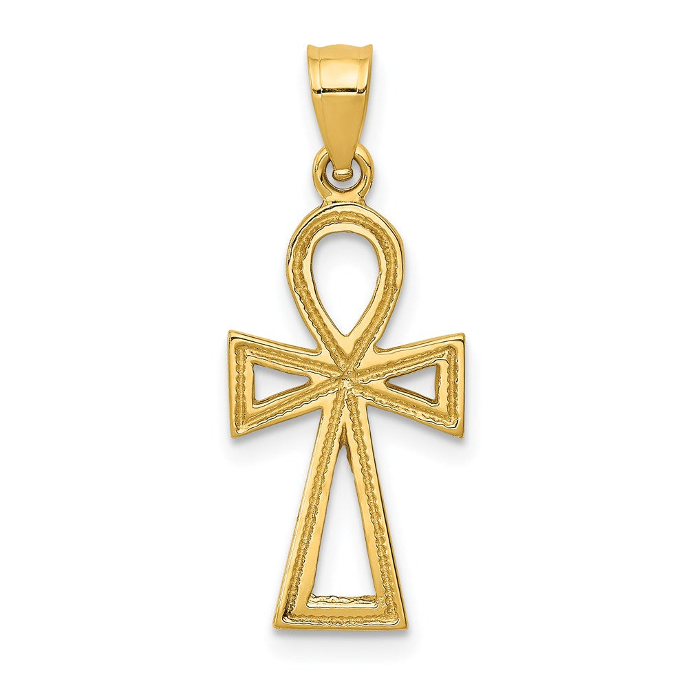 14K Yellow Gold Ankh Cross Charm