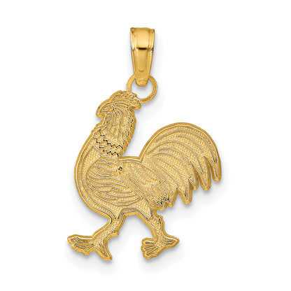 14K Yellow Gold Rooster Pendant