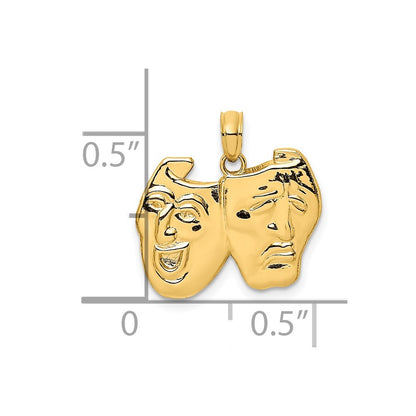 14k Yellow Gold Comedy/Tragedy Charm