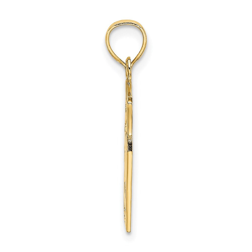 14K Yellow Gold Comedy/Tragedy Drama Story In Frame Charm
