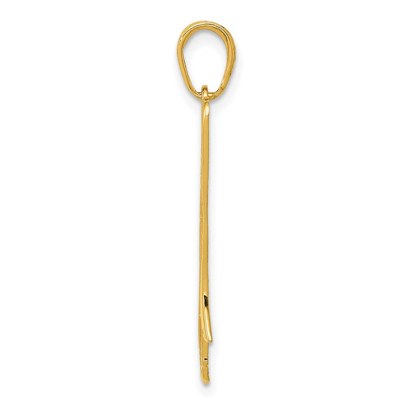 14K Yellow Gold Trombone Pendant