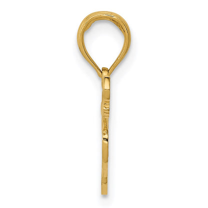 14K Yellow Gold Guitar Pendant