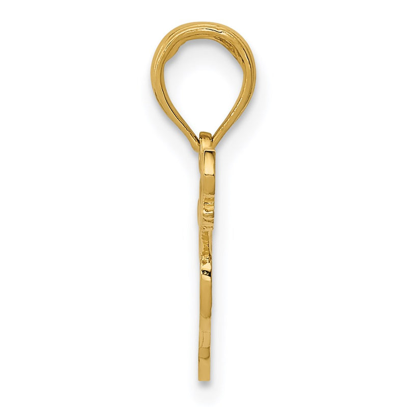 14K Yellow Gold Guitar Pendant