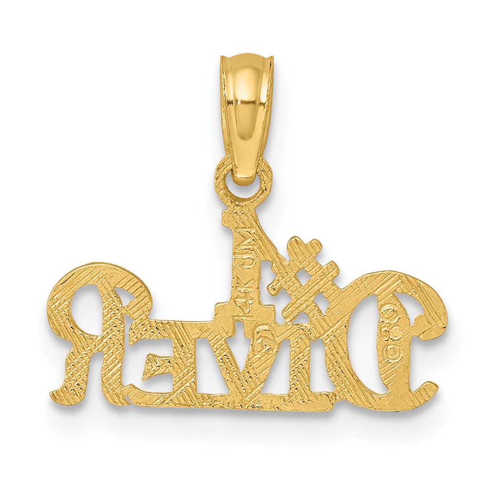 14K Yellow Gold #1 Diver Charm