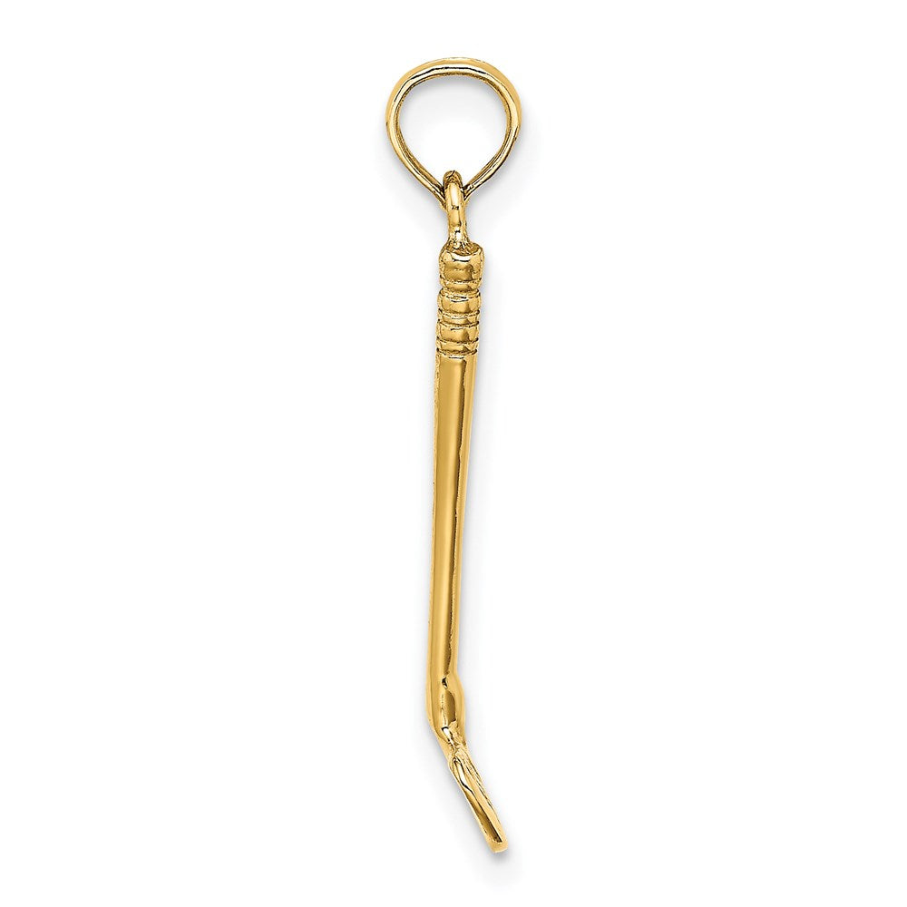 14K Yellow Gold 3-D Club Charm
