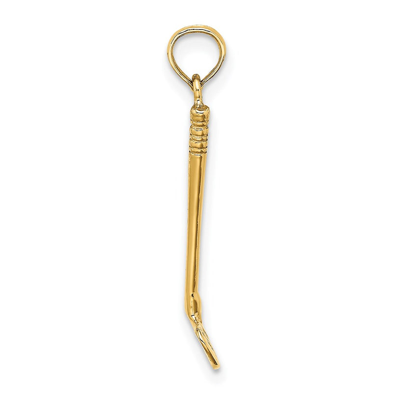 14K Yellow Gold 3-D Club Charm