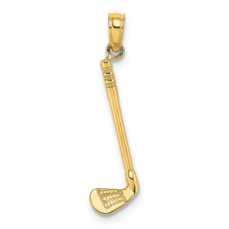14K Yellow Gold 3-D Club Charm