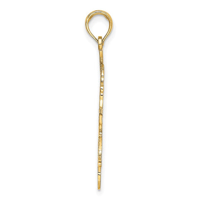 14K Yellow Gold Baseball Batter Charm