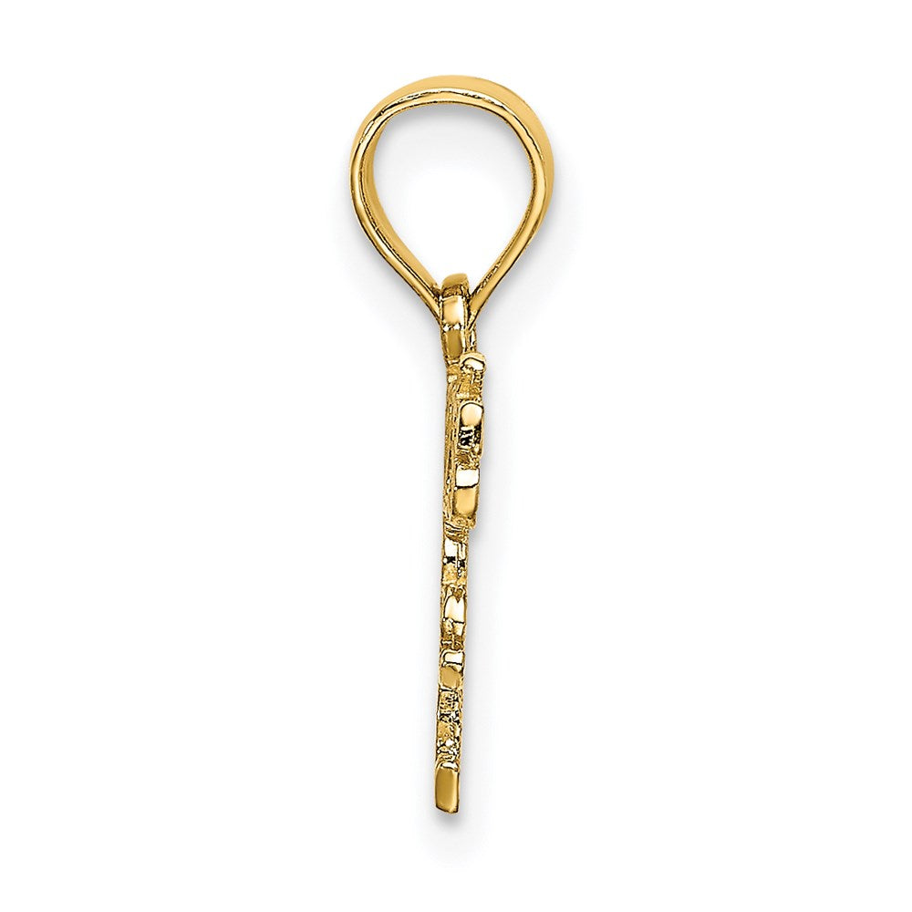 14K Yellow Gold Polished Daddys Little Girl Charm