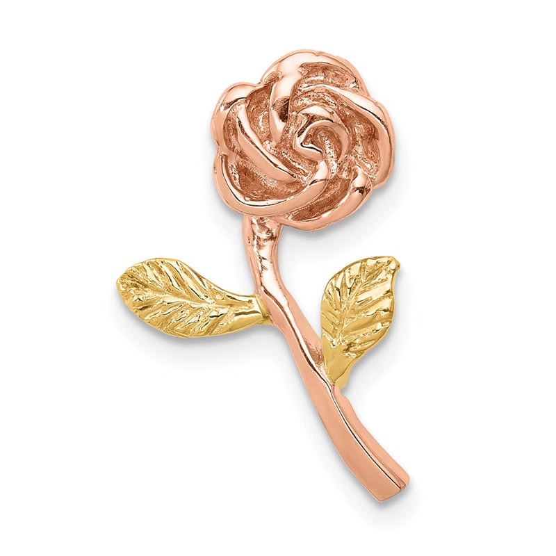 14K Two-Tone Rose Chain Slide