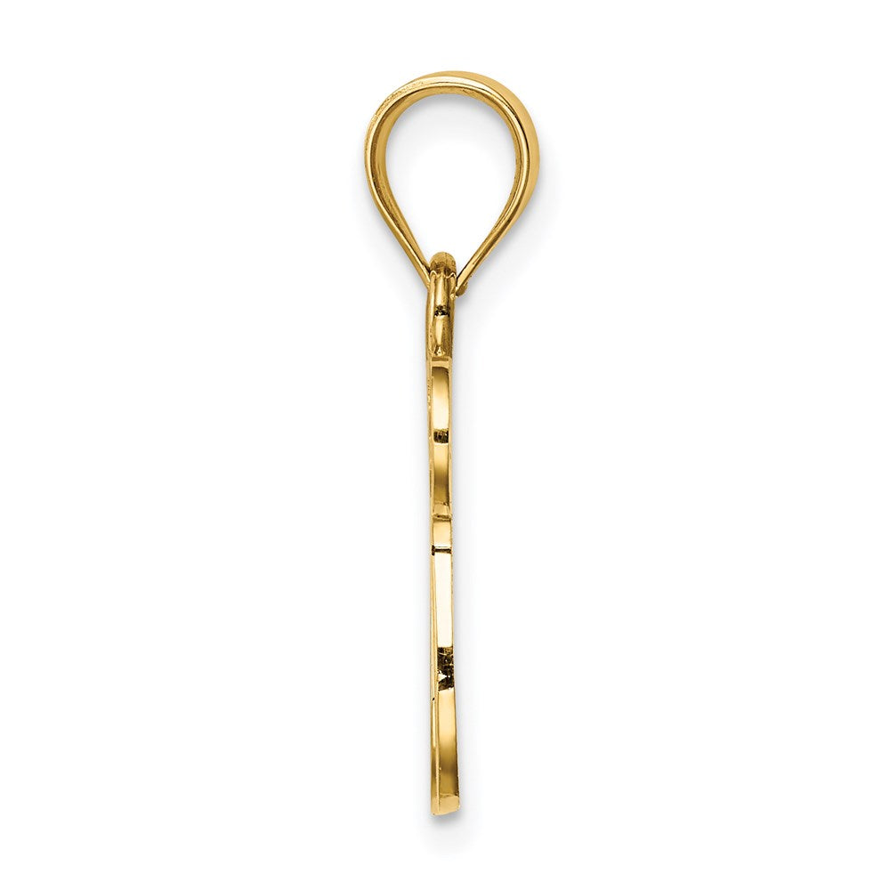 14K Yellow Gold Polished Chai Pendant
