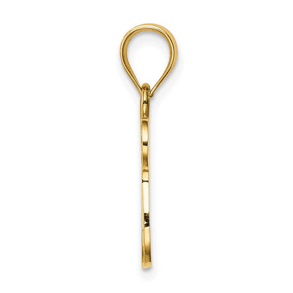 14K Yellow Gold Polished Chai Pendant