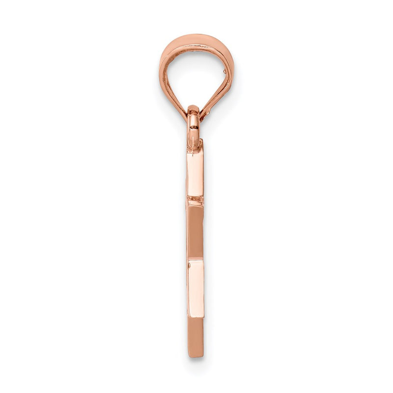 14K Rose Gold Polished Star Of David Pendant