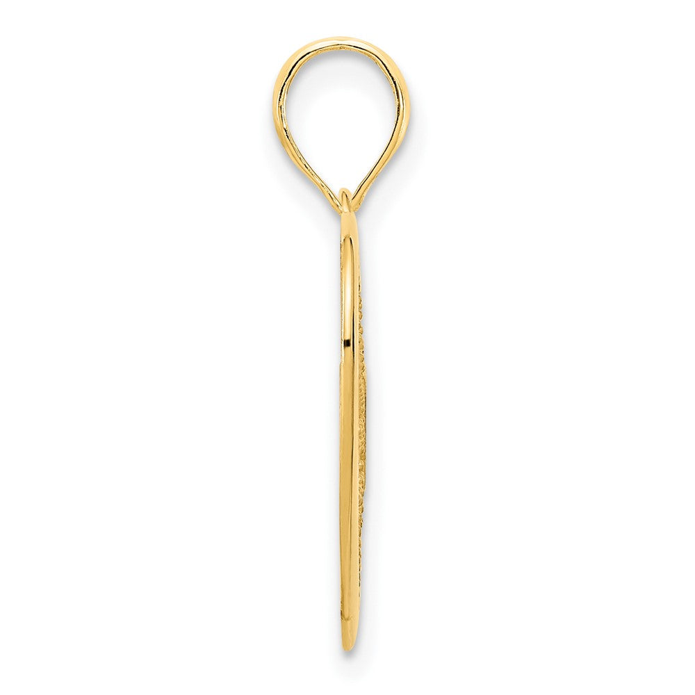 14K Yellow Gold 14Ky Fancy Heart Pendant
