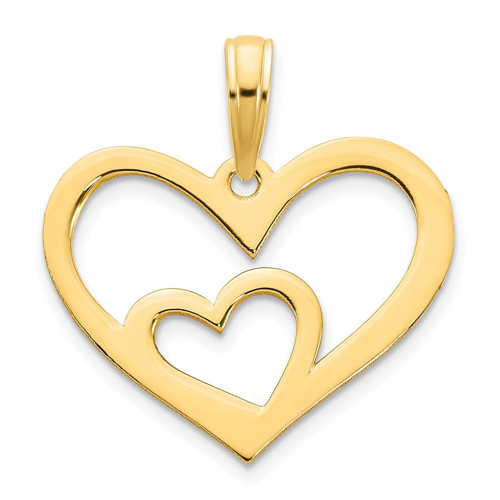 14K Yellow Gold 14Ky Heart In A Pendant