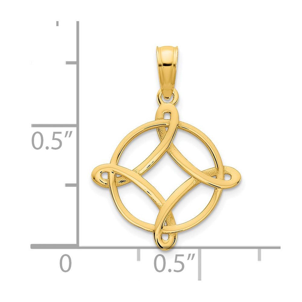 14K Yellow Gold 14Ky Fancy Design Pendant