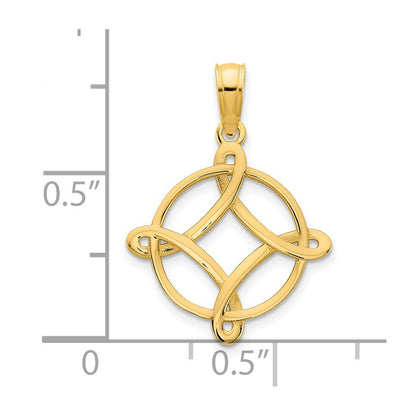 14K Yellow Gold 14Ky Fancy Design Pendant