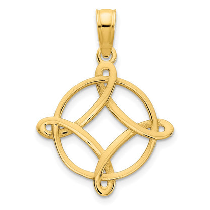 14K Yellow Gold 14Ky Fancy Design Pendant