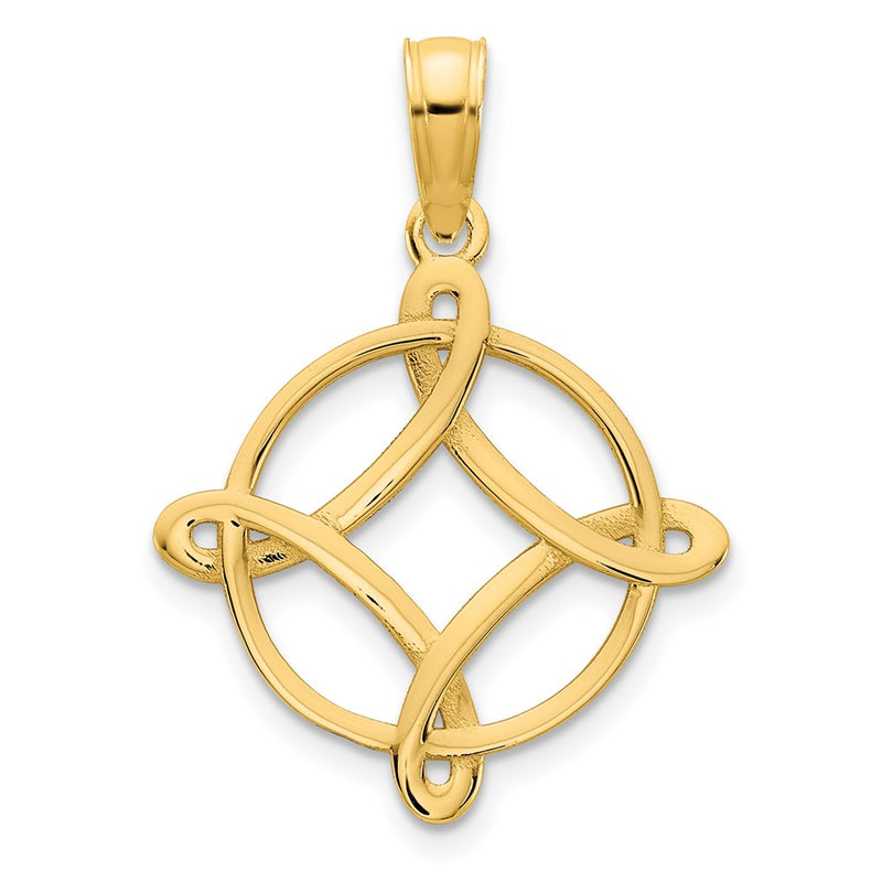 14K Yellow Gold 14Ky Fancy Design Pendant