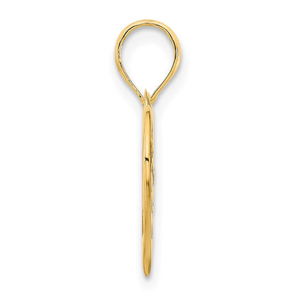 14K Yellow Gold Mom Heart Pendant