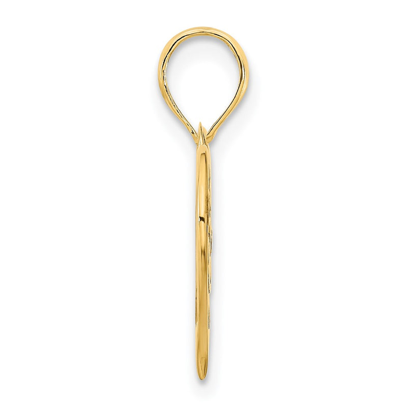 14K Yellow Gold Mom Heart Pendant