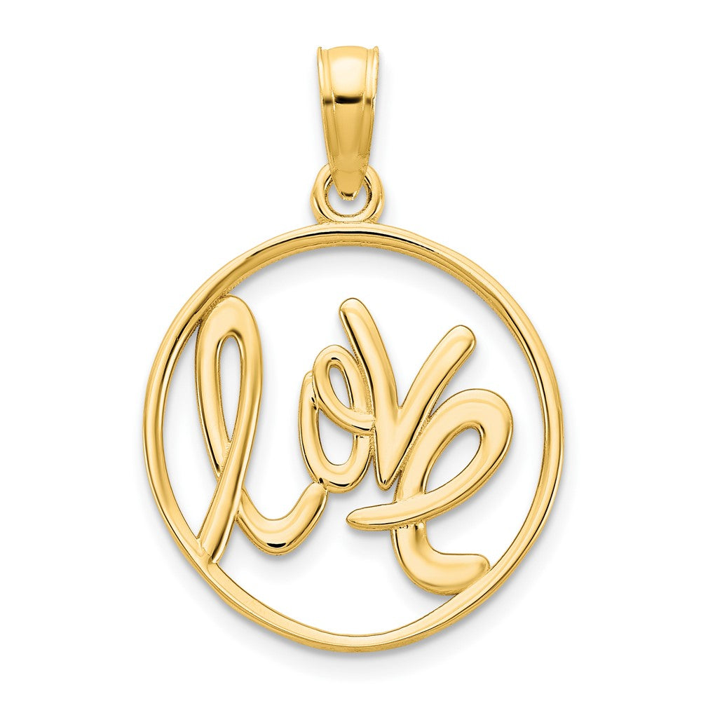 14K Yellow Gold 14Ky Love Charm
