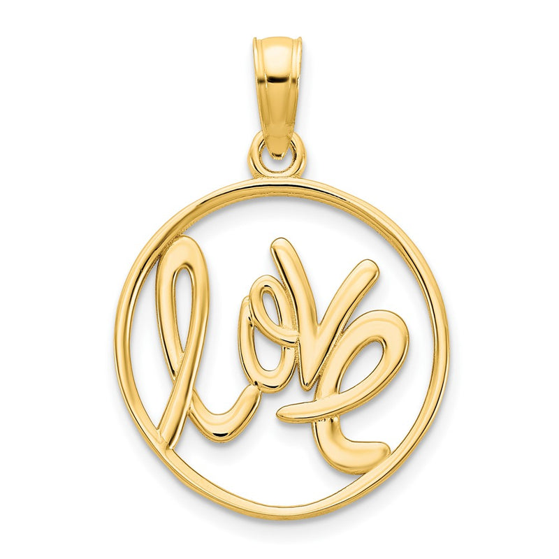 14K Yellow Gold 14Ky Love Charm