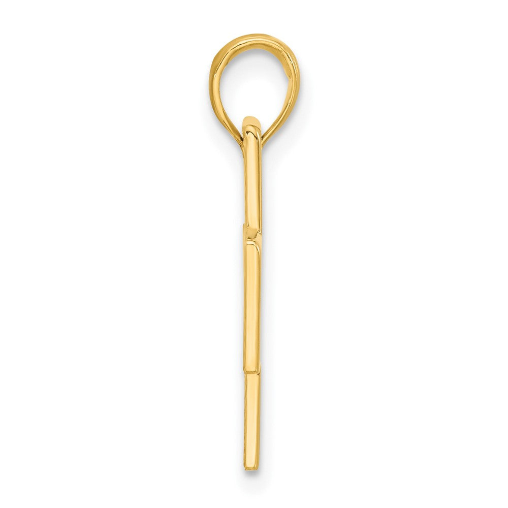 14K Yellow Gold Polished Cross Pendant
