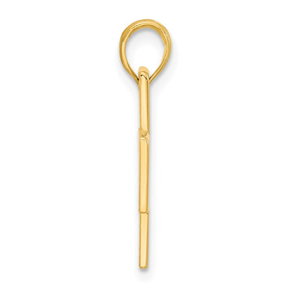 14K Yellow Gold Polished Cross Pendant