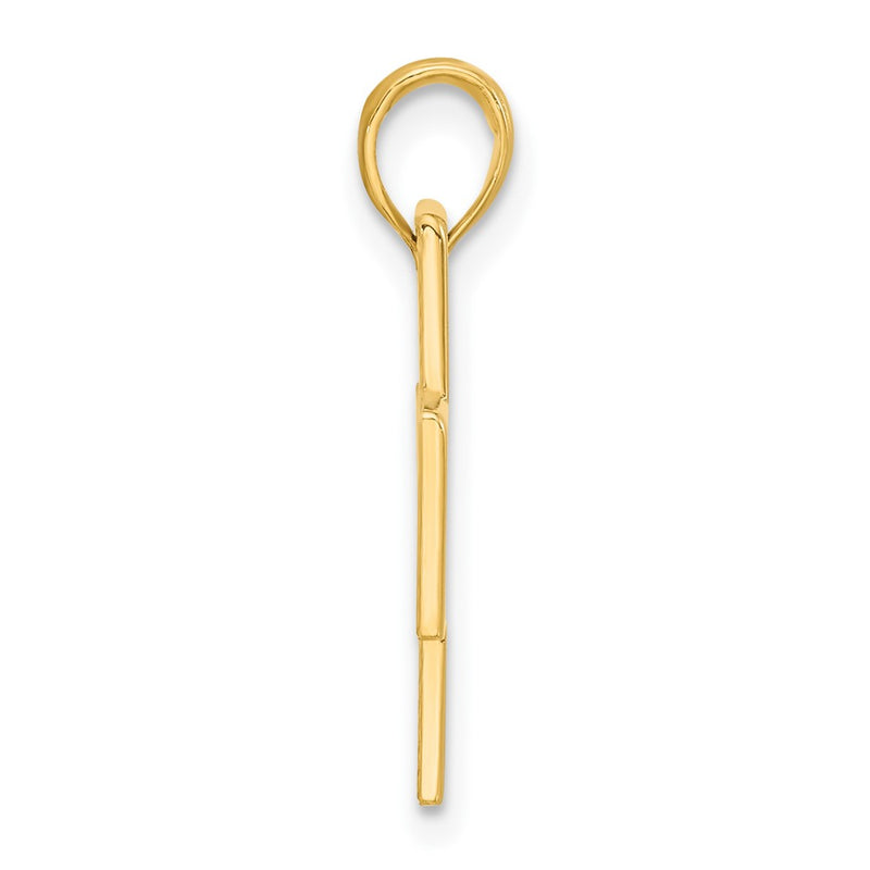 14K Yellow Gold Polished Cross Pendant