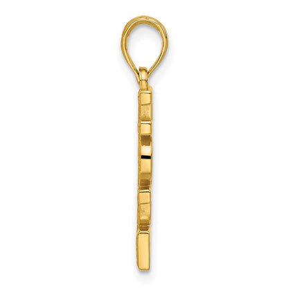 14K Yellow Gold Polished Hope Pendant