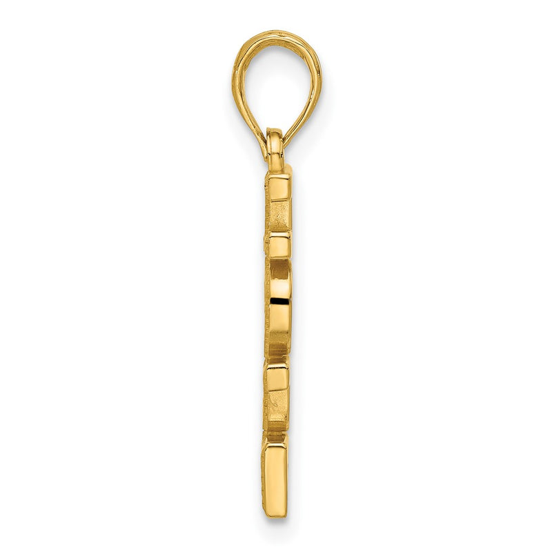 14K Yellow Gold Polished Hope Pendant