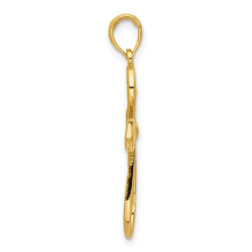 14K Yellow Gold Fancy Cross Charm