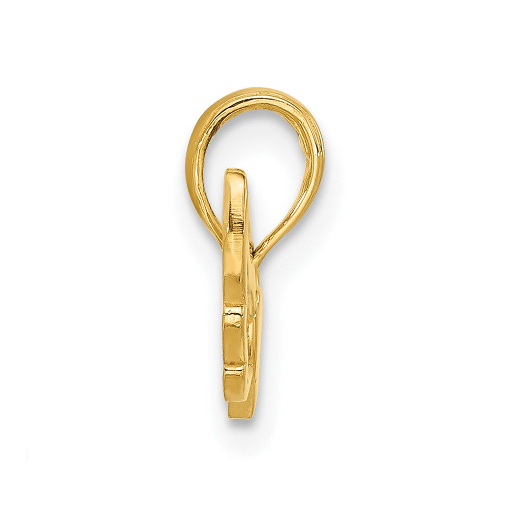 14K Yellow Gold Fancy Heart and Wings Charm