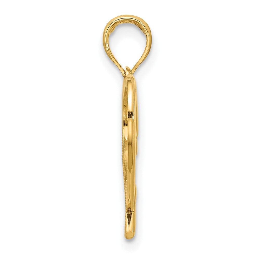 14K Yellow Gold Fancy Heart Charm