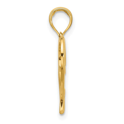 14K Yellow Gold Fancy Heart Charm