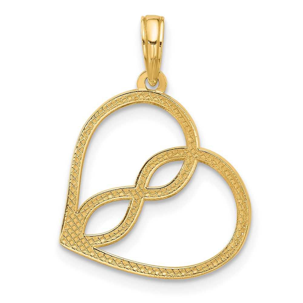 14K Yellow Gold Fancy Heart Charm