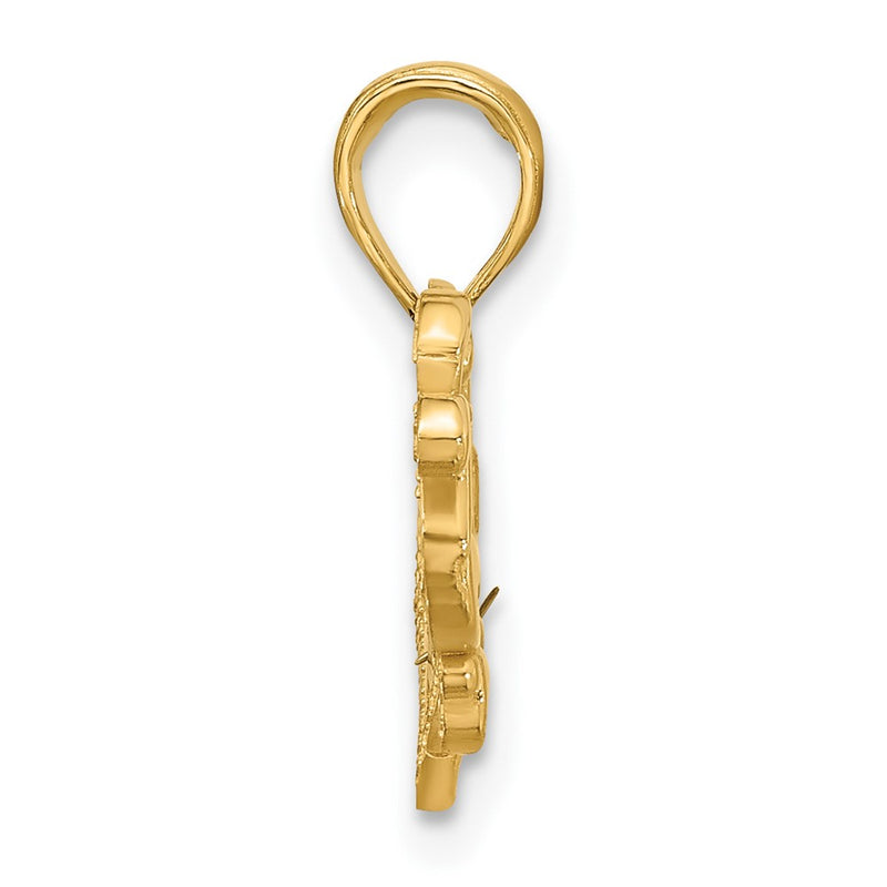 14K Yellow Gold Fancy Sweet 16 Charm