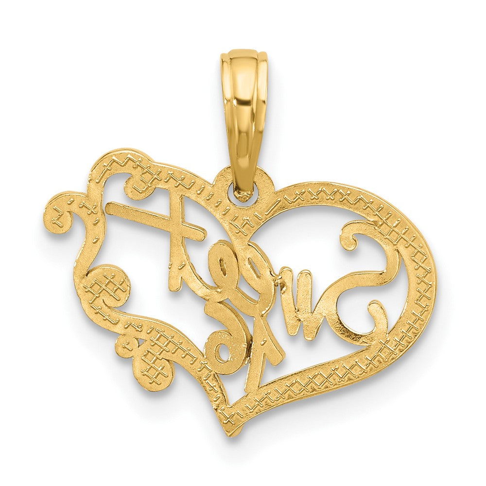 14K Yellow Gold Fancy Sweet 16 Charm