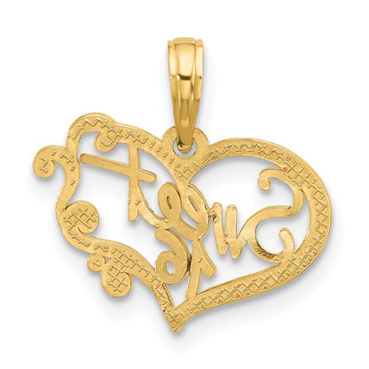 14K Yellow Gold Fancy Sweet 16 Charm