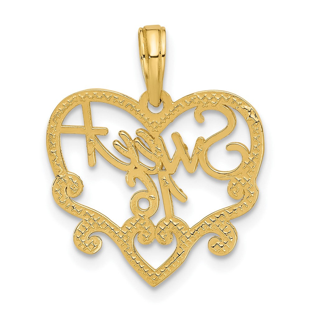 14K Yellow Gold Fancy Sweet 16 Charm