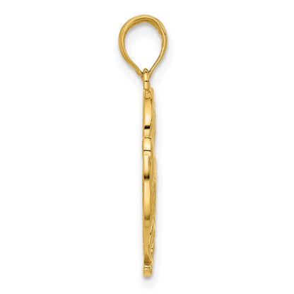 14K Yellow Gold Polished Fancy Hummingbird Charm