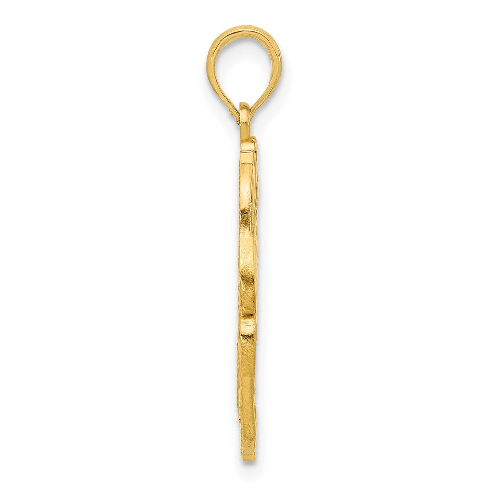 14K Yellow Gold Polished Fancy Hummingbird Charm