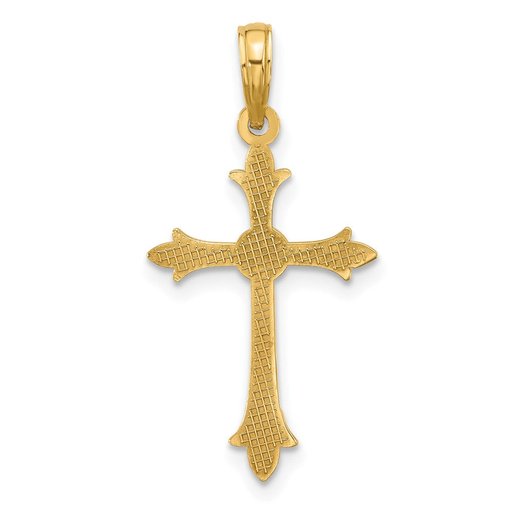 14K Yellow Gold Fancy Cross Charm