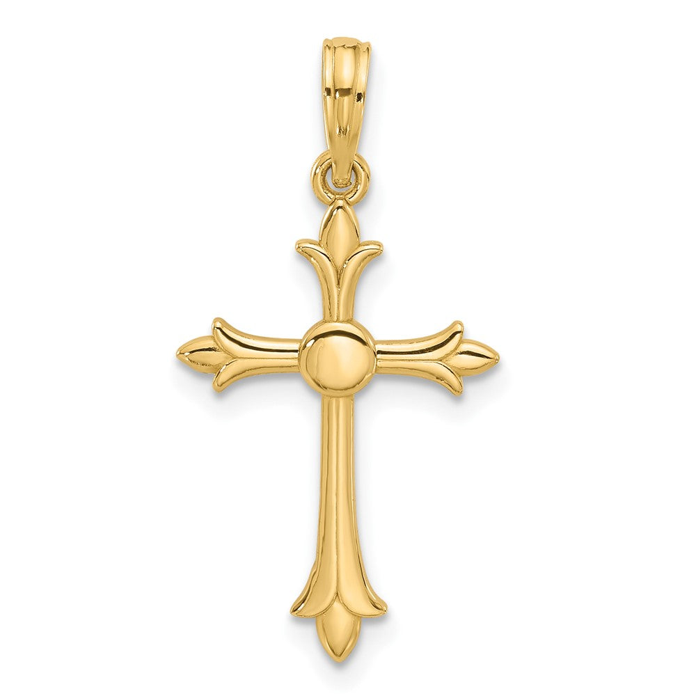 14K Yellow Gold Fancy Cross Charm